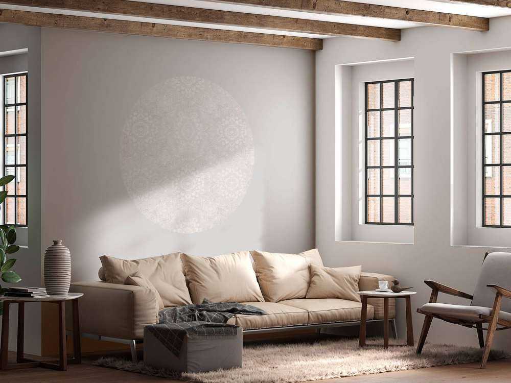 Boho Golden Mandala - gris neutre