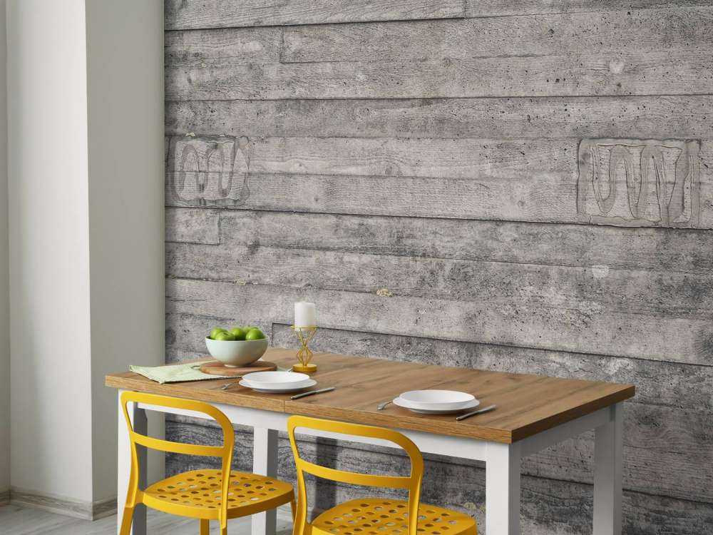 Mur en bois gris
