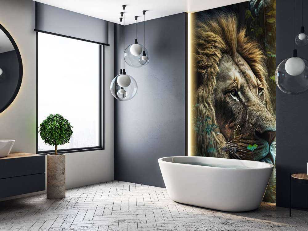Le roi lion dans la jungle