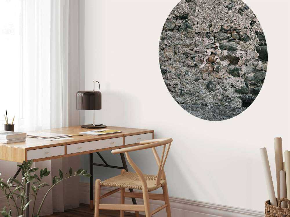 Mur avec de vieilles grosses pierres