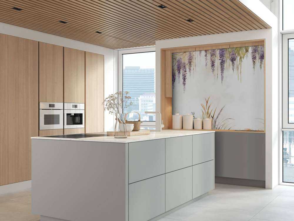 Glycine et Graminées Bleues