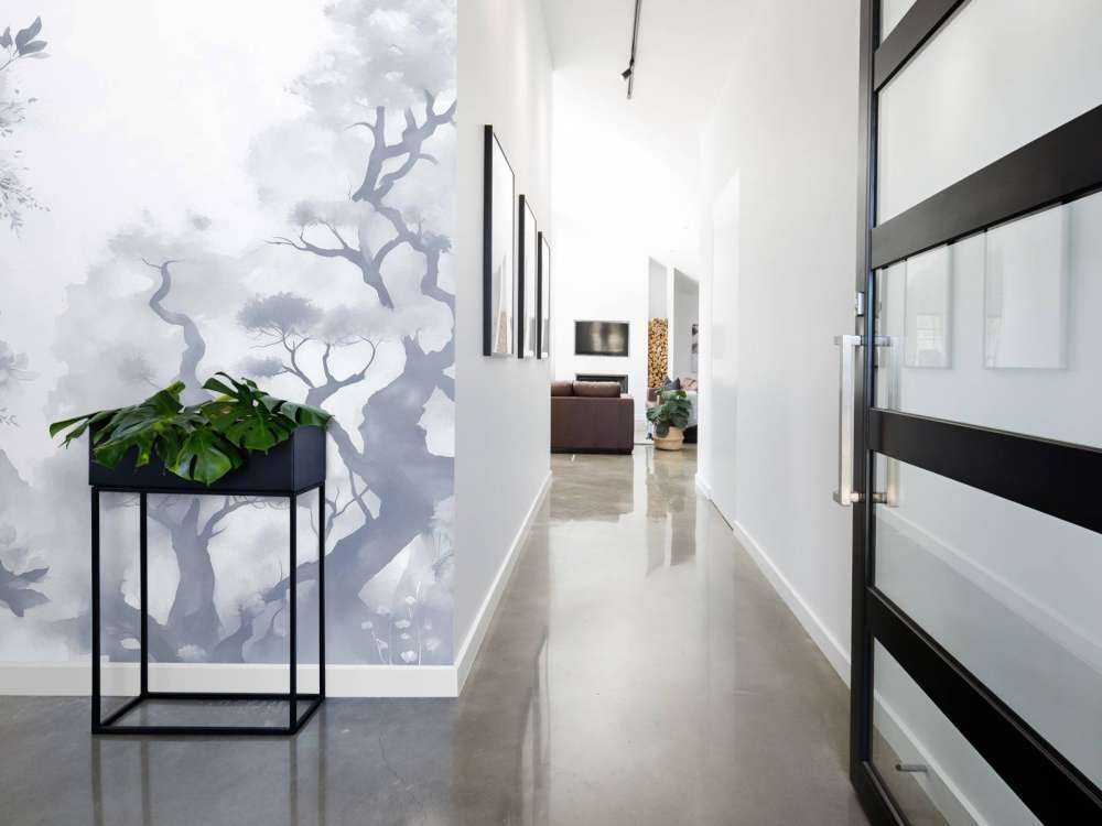 Arbres en fleurs marron