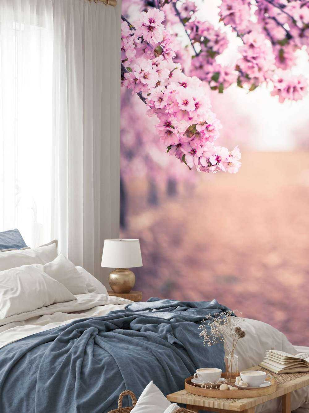 Fleurs japonaises violettes