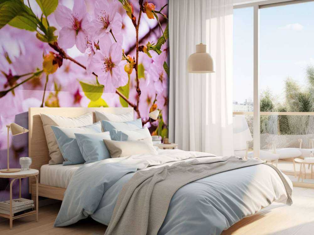 Fleurs roses avec pétales