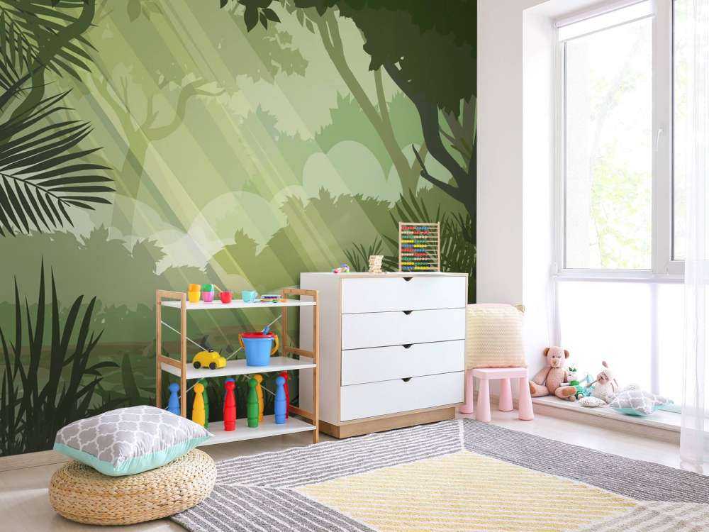 Illustration de la jungle verte
