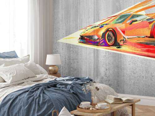Voiture de course graffiti