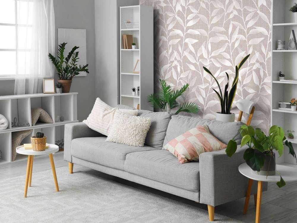 Feuilles grimpantes du Japandi - beige