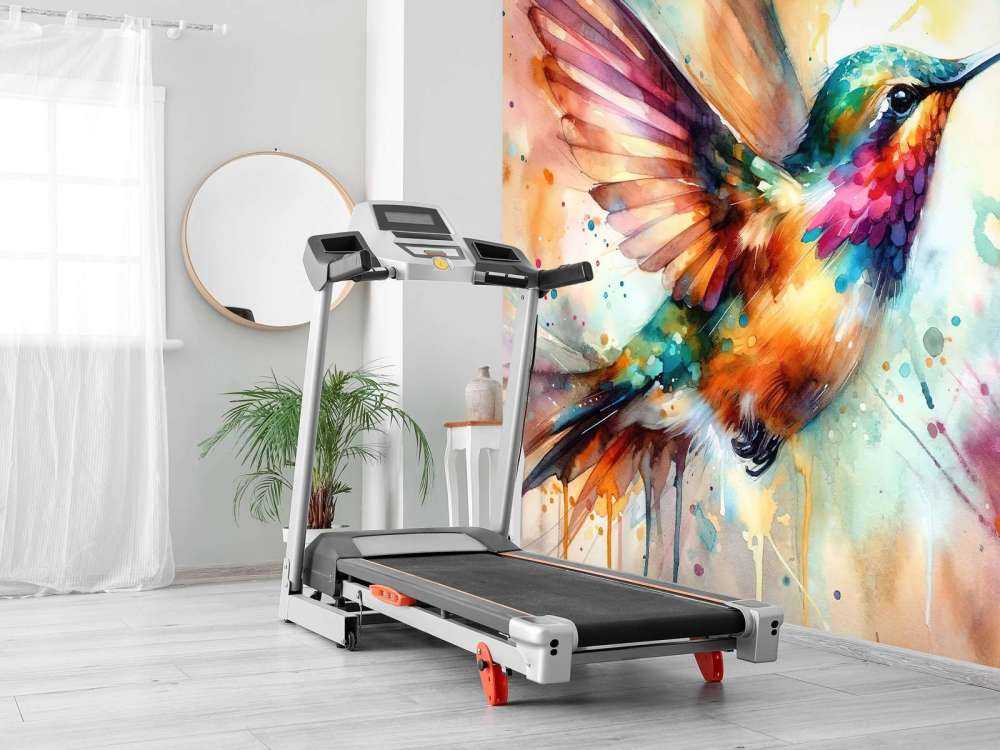 Colibri iridescent en plein vol