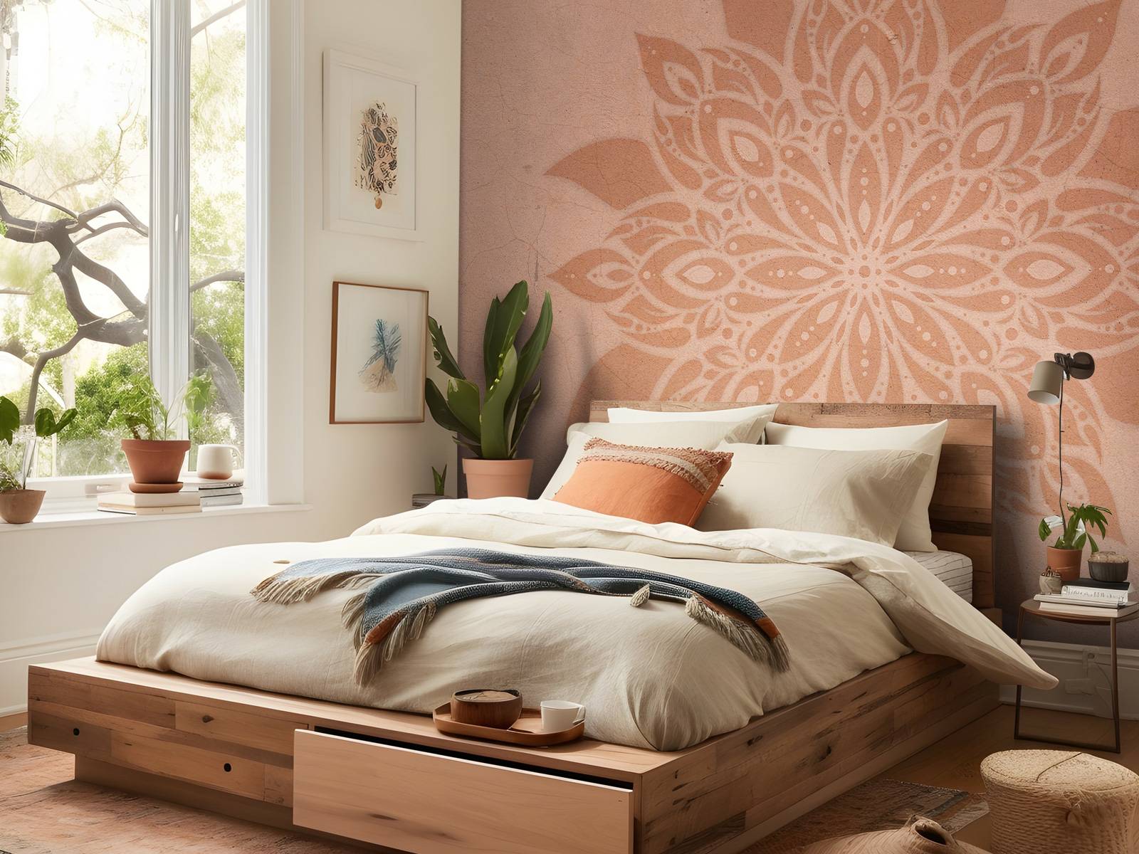 Mandala de terre fleuri