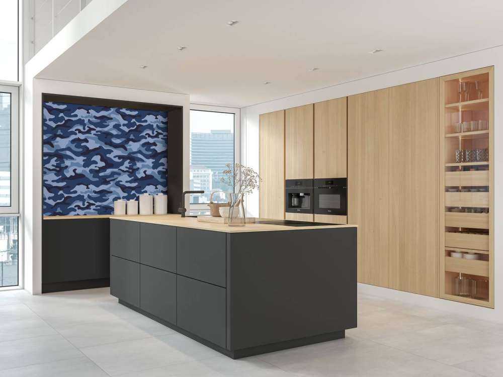 Motif Camouflage bleu