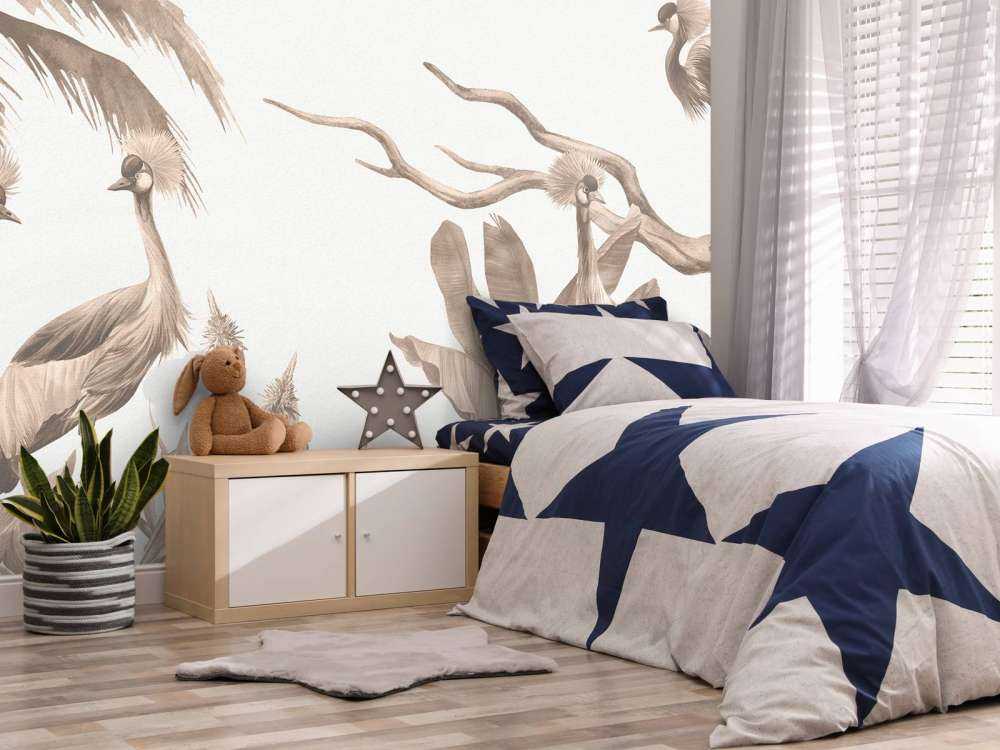 Jungle avec grues en taupe