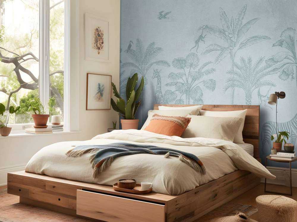 Animal tropical jungle bleu