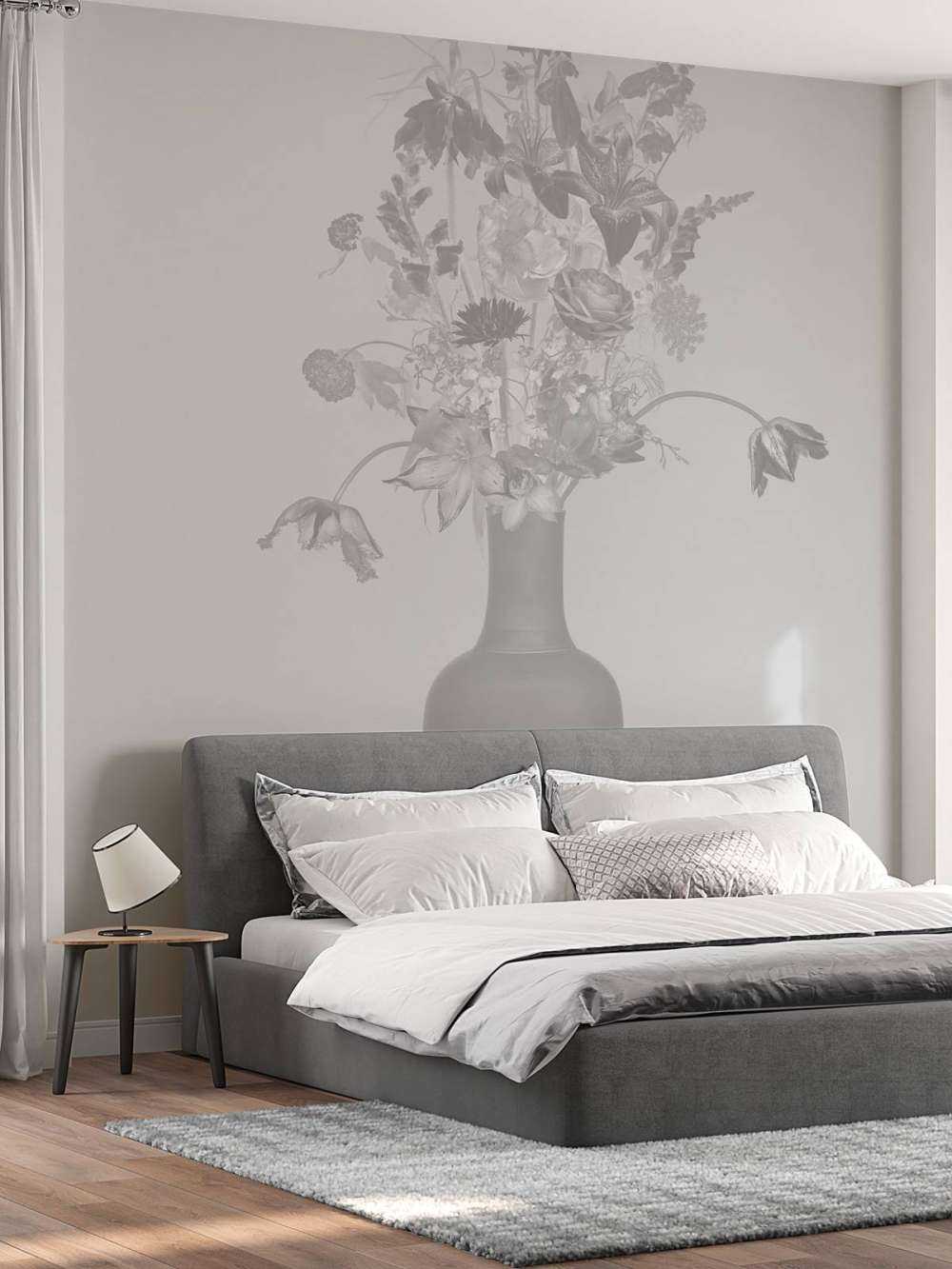 Généreux bouquet de fleurs noir et blanc