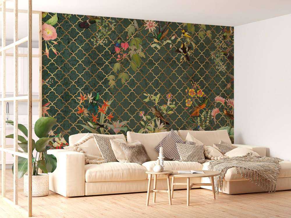 Élégance de la jungle avec de l'or