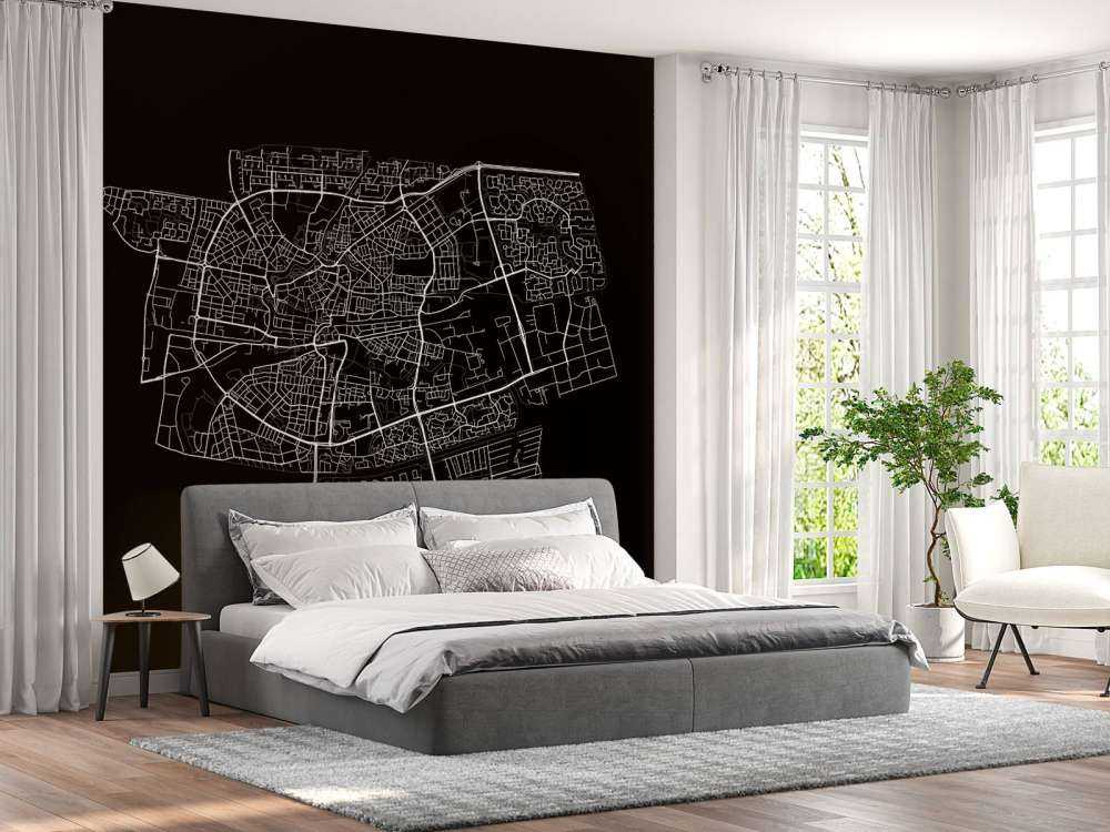 Carte de Leeuwarden, noir