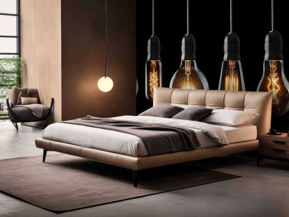 Lampes sur fond noir