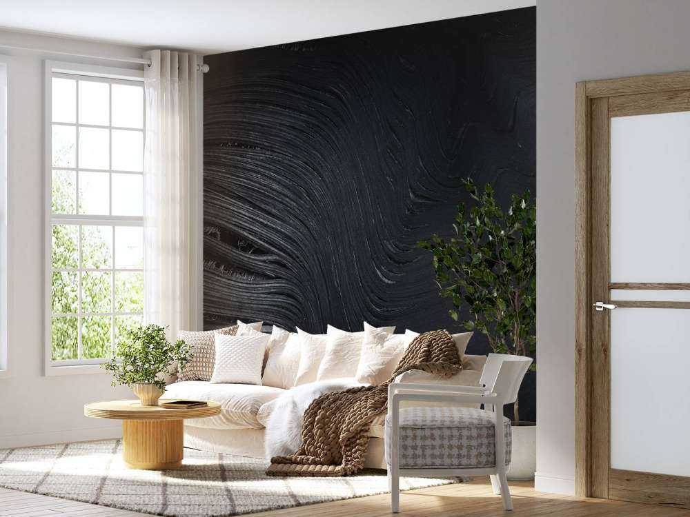 Vieille feuille de palmier en noir et blanc