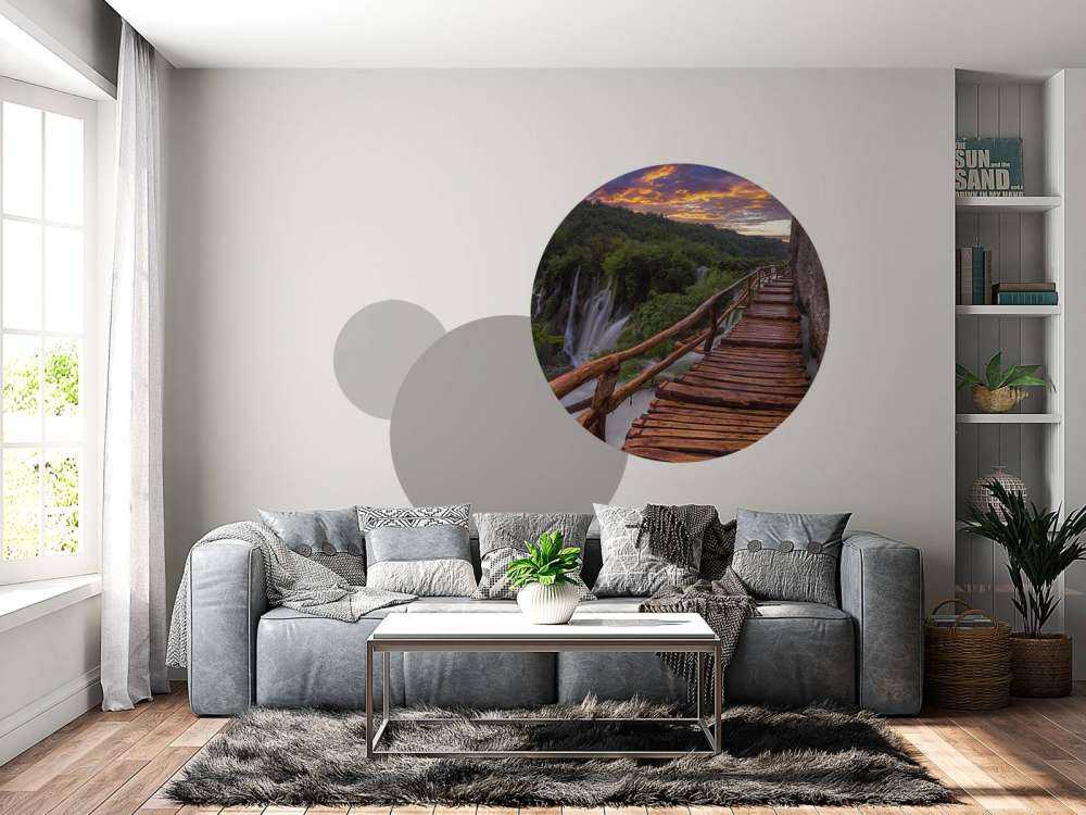 Pont avec coucher de soleil