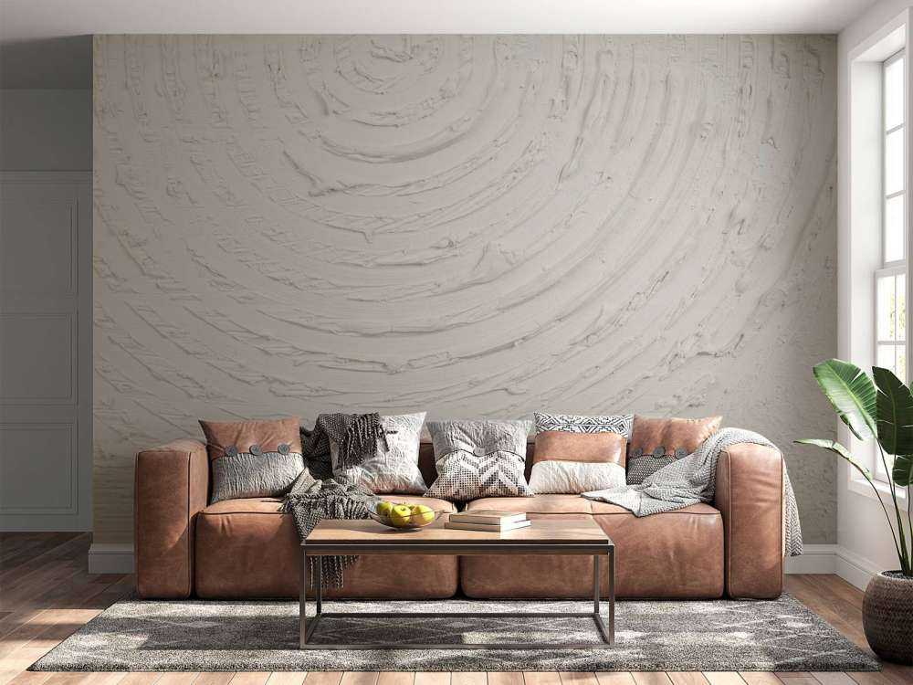 Formes et lignes courbes en blanc cassé