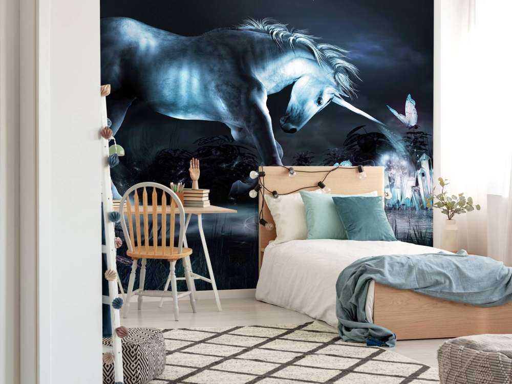 Licorne et papillons