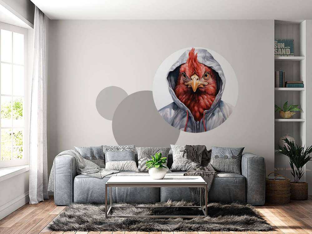 Poulet de dessin animé à l'aquarelle en sweat à capuche