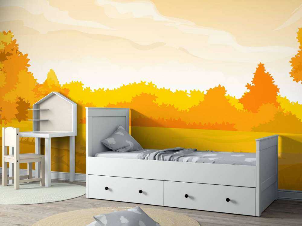 Illustration d'un paysage d'automne