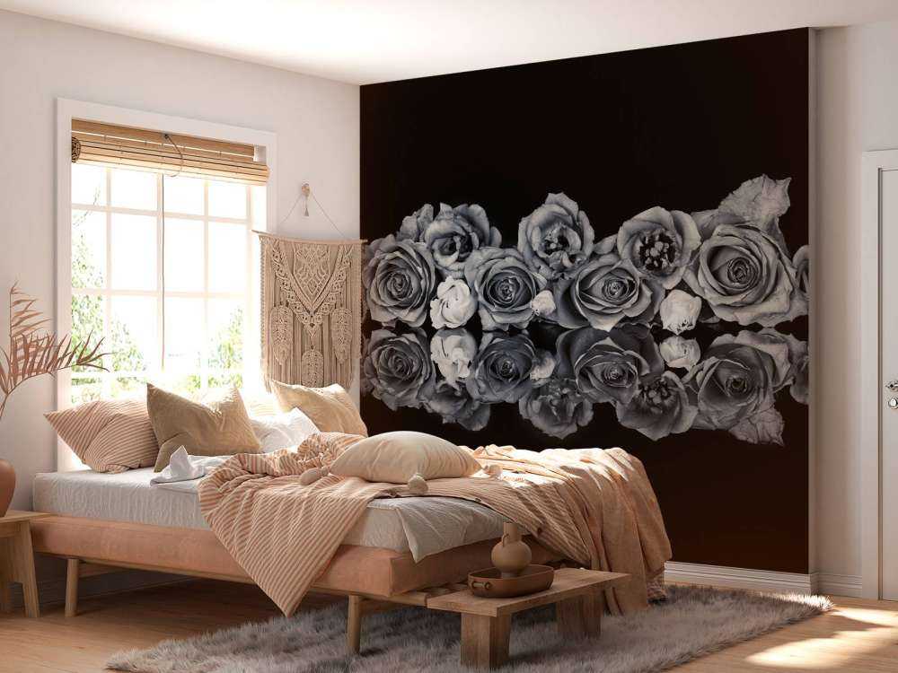 Bouquet de roses noir et blanc