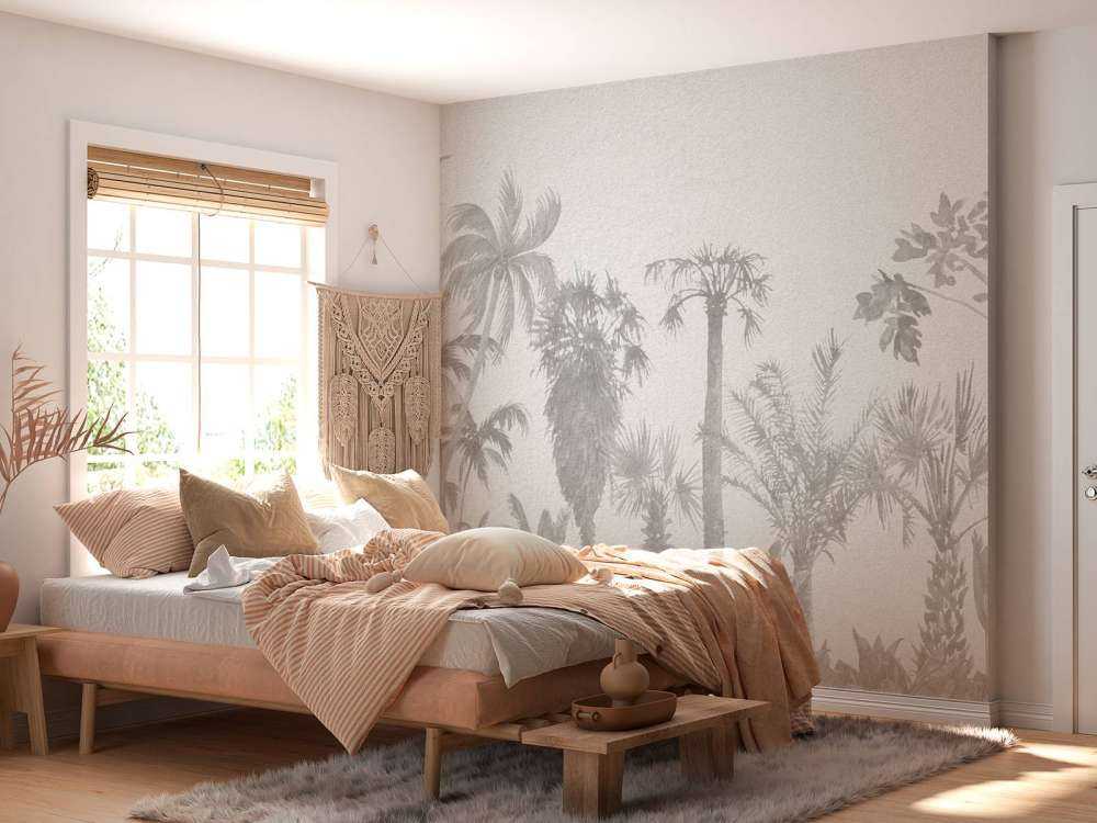 Vintage jungle en nuances de gris