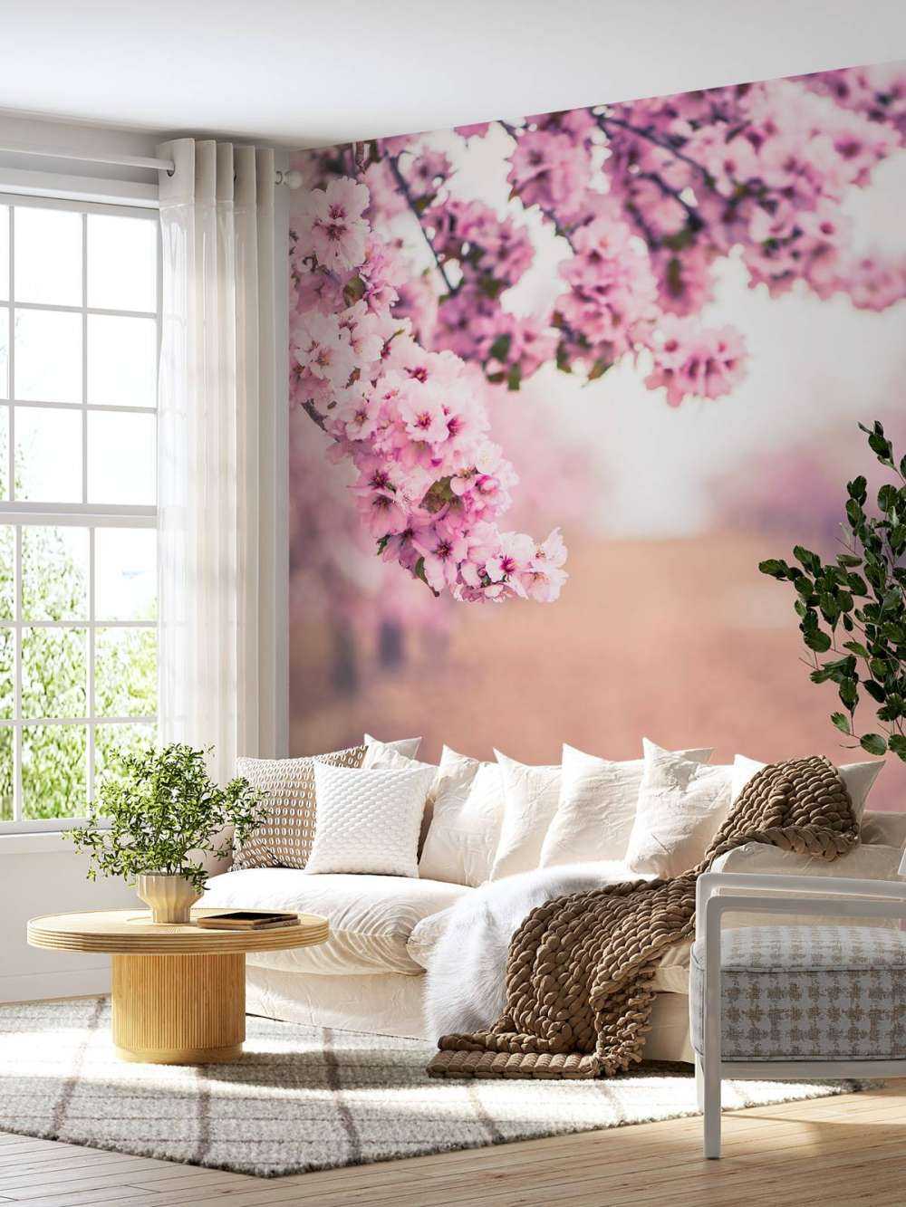 Fleurs japonaises violettes