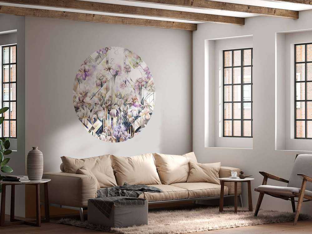Immenses iris aquarelle violets