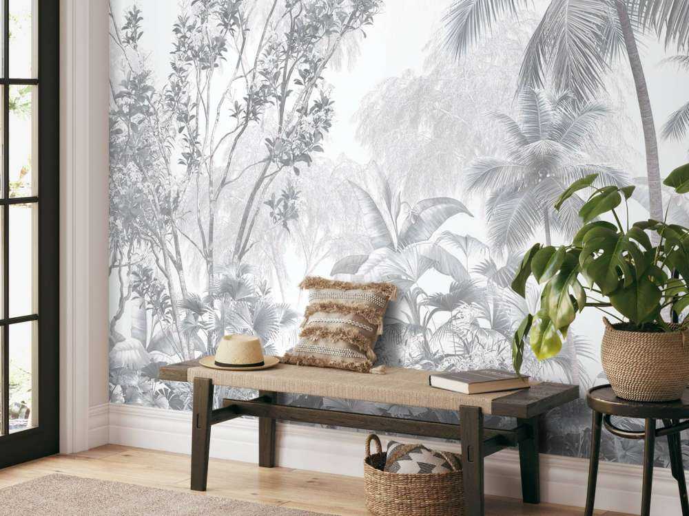Palmiers de brume tropicaux