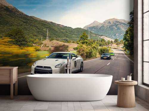 Nissan GT-R en pleine vitesse