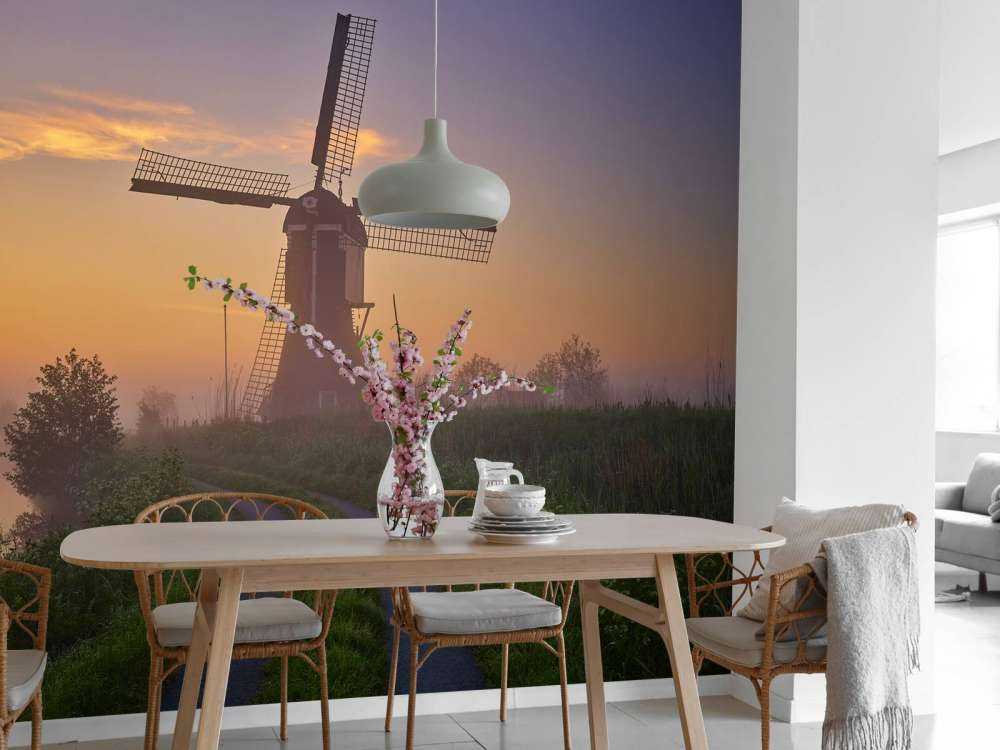 Moulin au lever du soleil