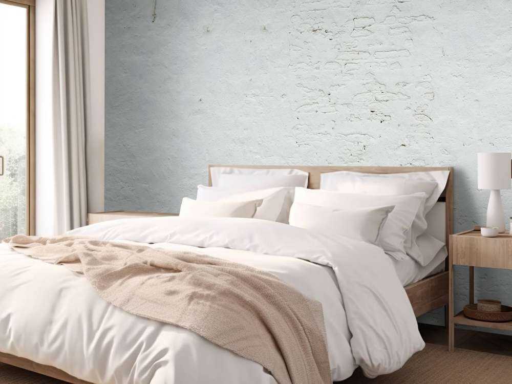 Mur de plâtre blanc et ancrages muraux