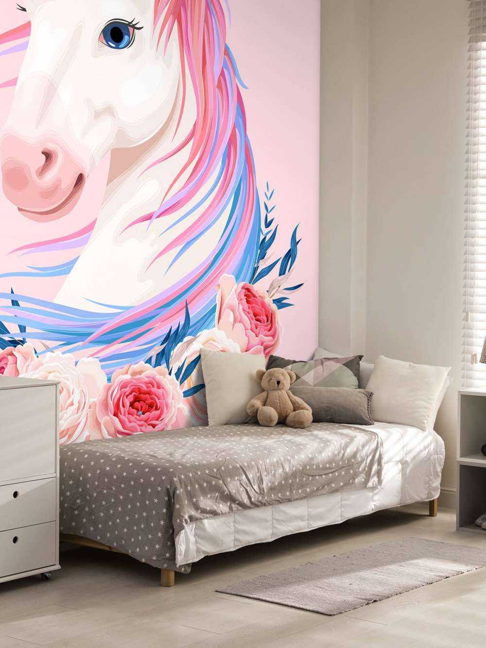 Licorne avec des fleurs