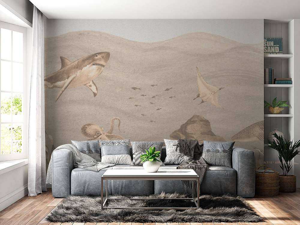 Le monde sous-marin avec les requins