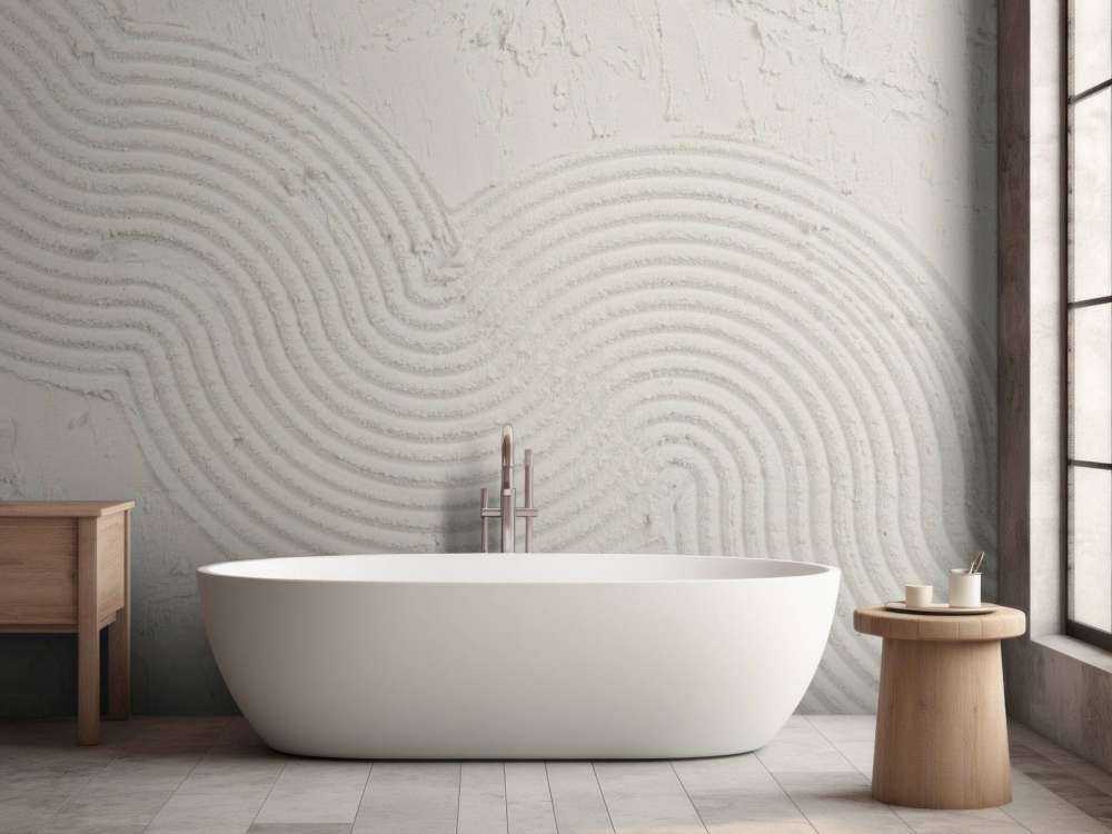 Lignes et structures organiques en blanc cassé