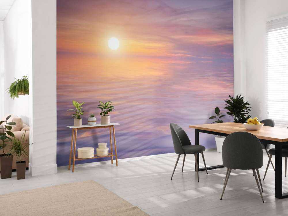 Coucher de soleil lilas