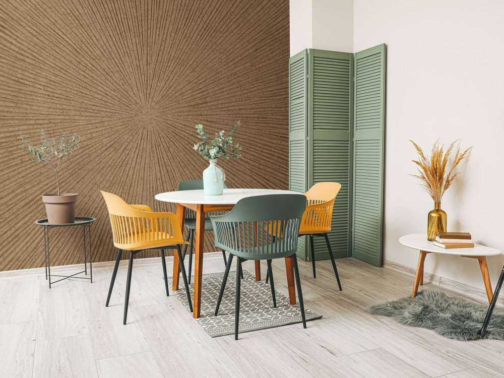 Lignes texturées en brun doré