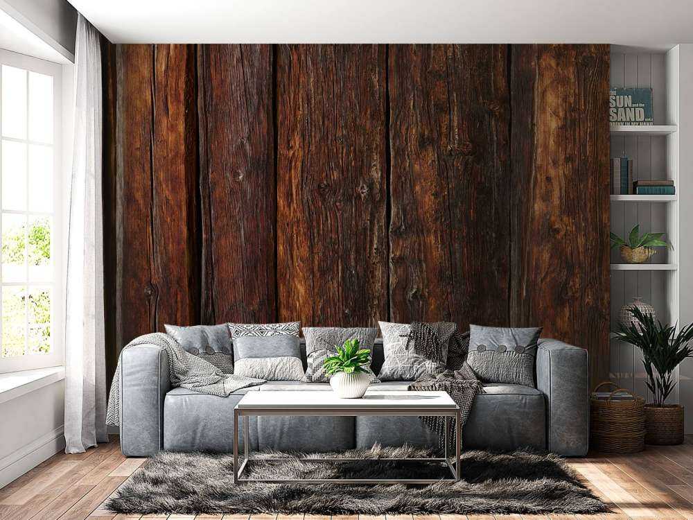 Bois vertical brûlé