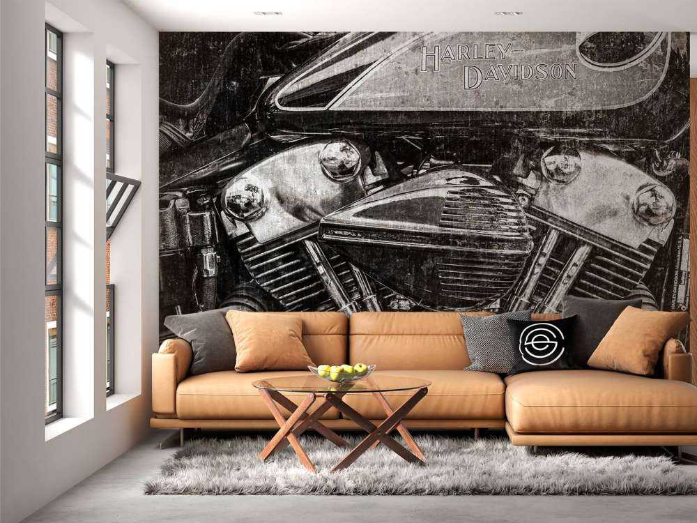 Harley davidson en gros plan
