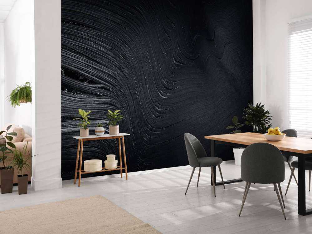 Vieille feuille de palmier en noir et blanc