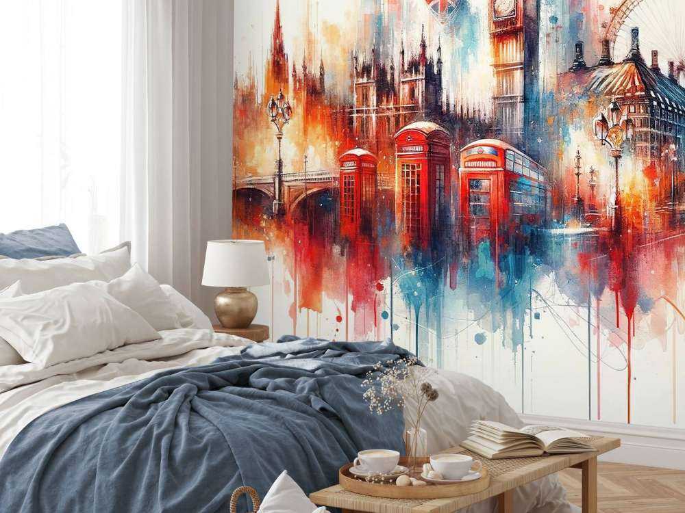 Aquarelle de la ligne d'horizon de Londres