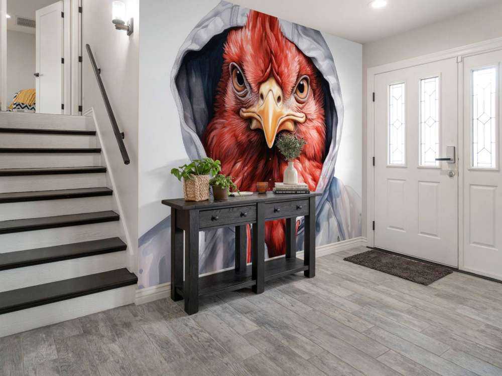 Poulet de dessin animé à l'aquarelle en sweat à capuche