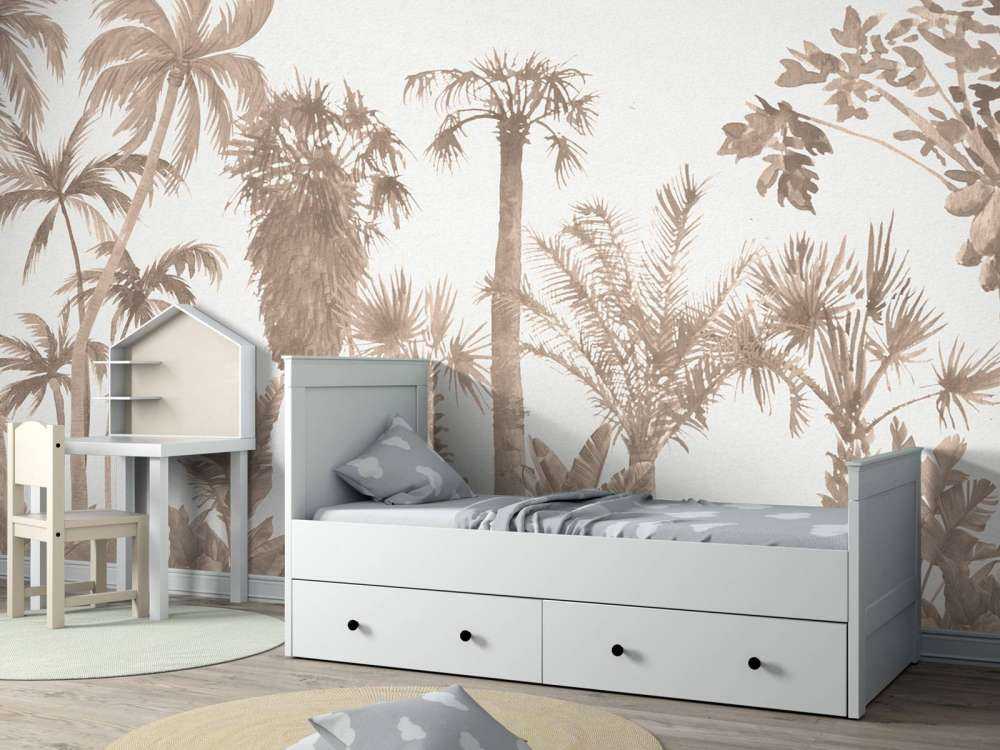 Thème de la jungle en taupe