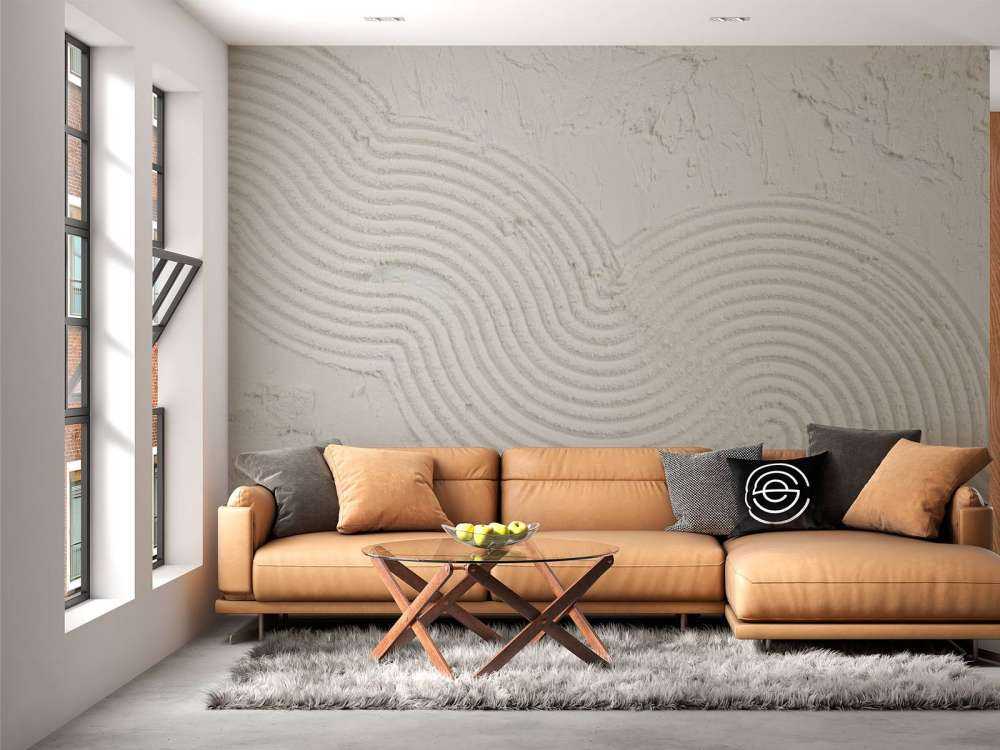 Lignes et structures organiques en blanc cassé