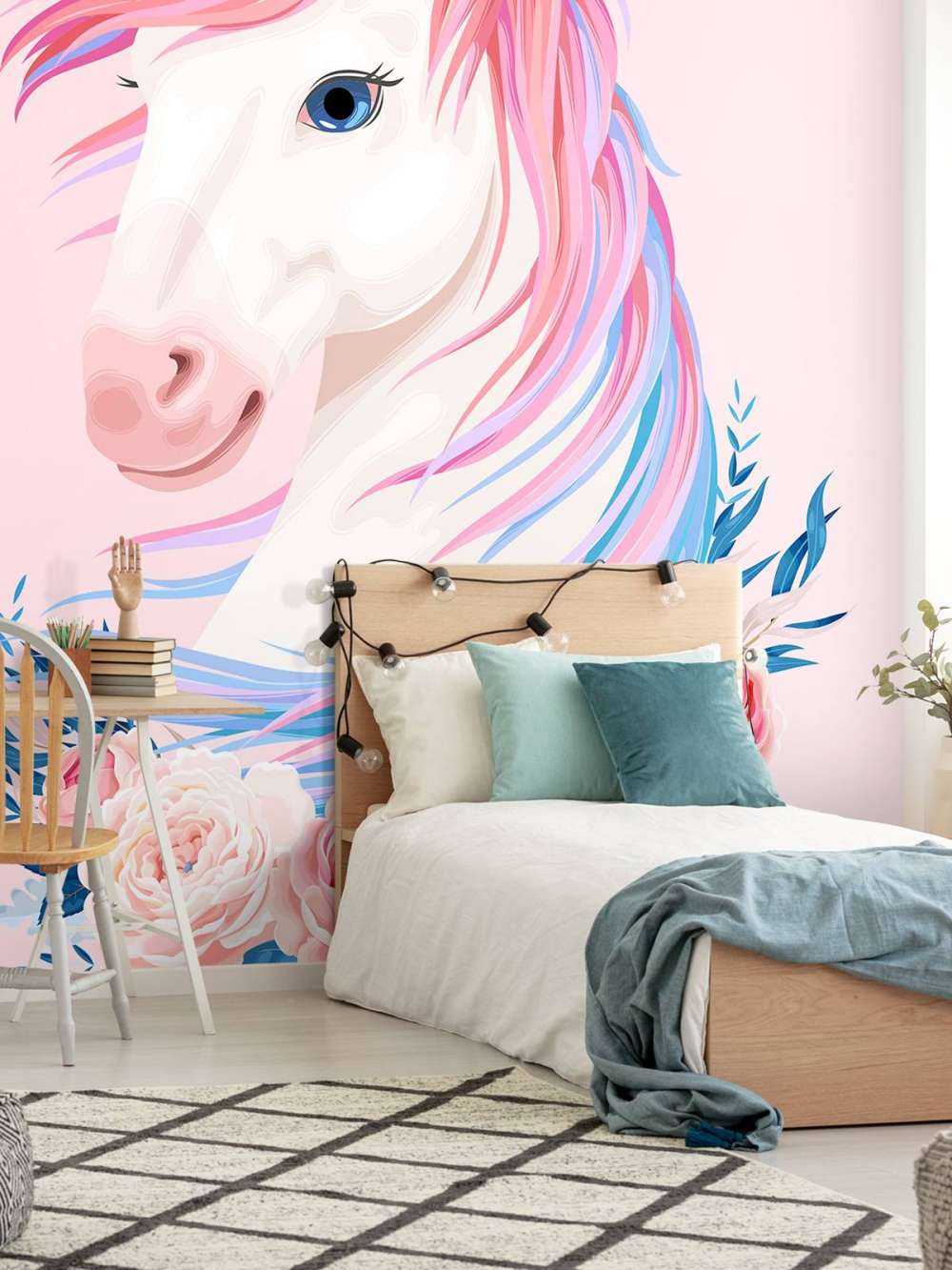 Licorne avec des fleurs