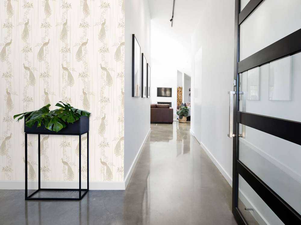 Papier peint Classic Peacock Flora - beige