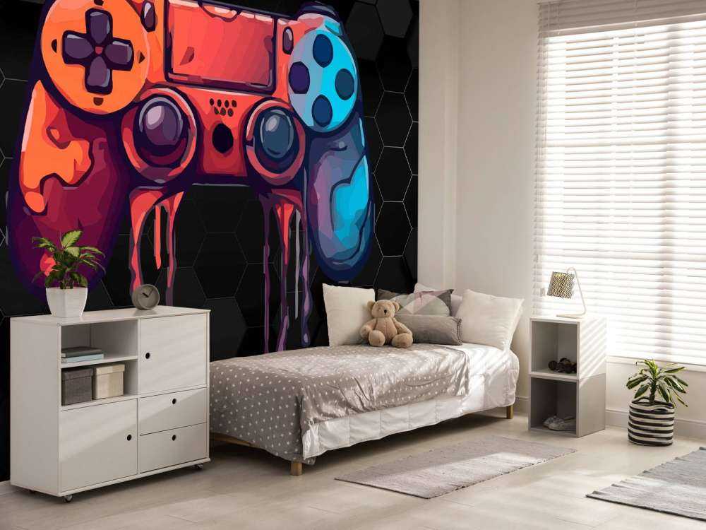 Manette de jeu dégoulinante