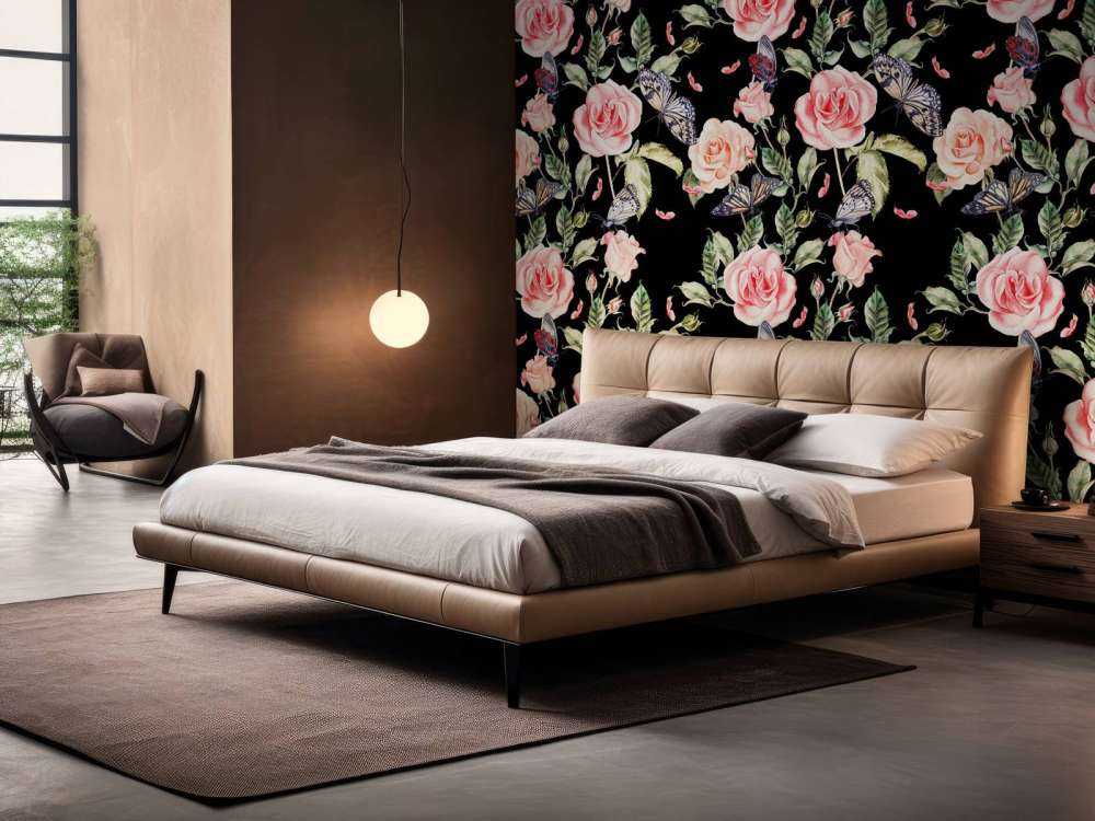 Fleurs et papillons en aquarelle